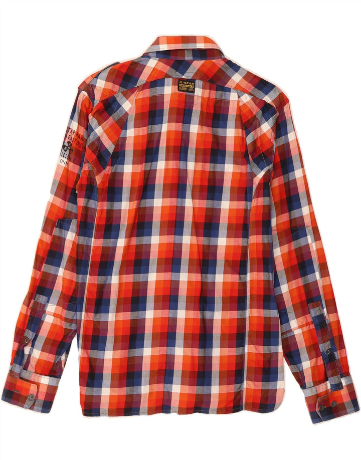 G-STAR Mens Military Flannel Shirt Medium Red Check Cotton Vintage G-Star and Second-Hand G-Star from Messina Hembry 