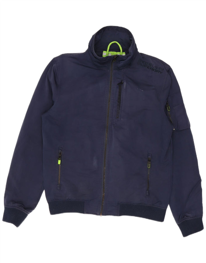 Męska kurtka bomber Superdry UK 40, duża granatowa, poliester