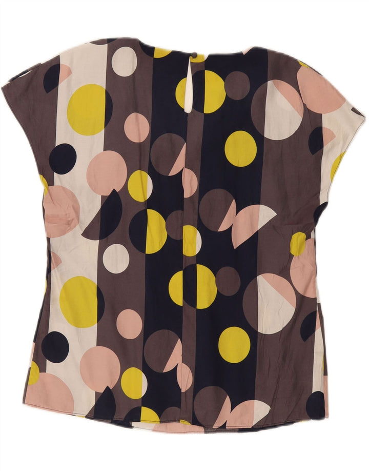 BODEN Womens Blouse Top UK 14 Medium Multicoloured Geometric Viscose Vintage Boden and Second-Hand Boden from Messina Hembry 