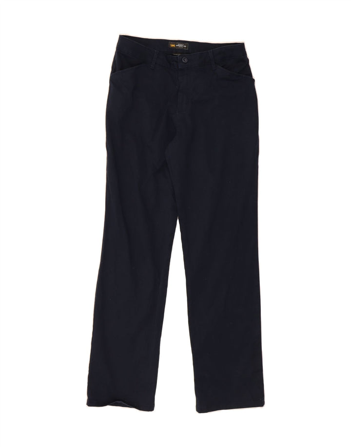 LEE Womens Mid Rise Casual Trousers US 8 Medium W30 L30 Navy Blue Vintage Lee and Second-Hand Lee from Messina Hembry 