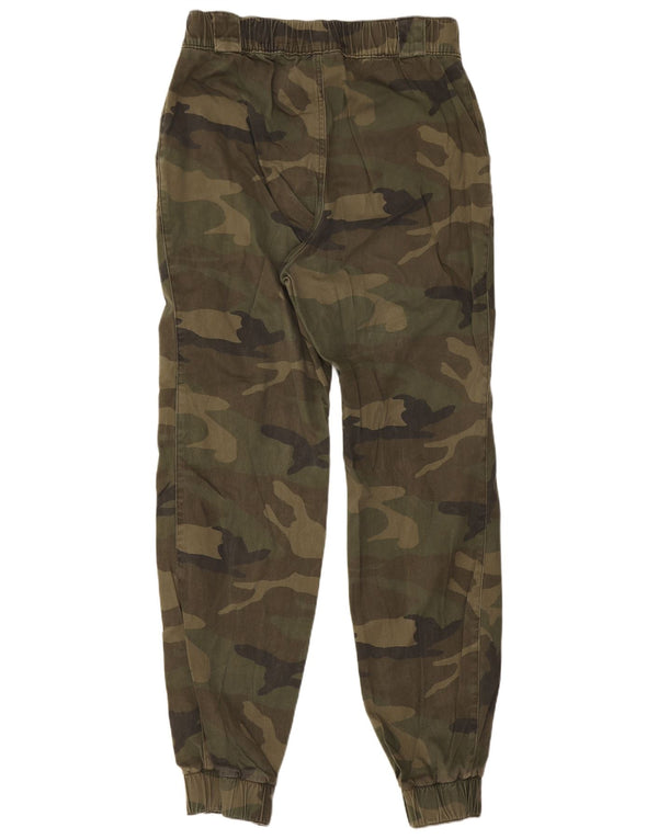 Damskie spodnie codzienne z wysokim stanem Hollister, średnie W29 L29, kamuflaż khaki