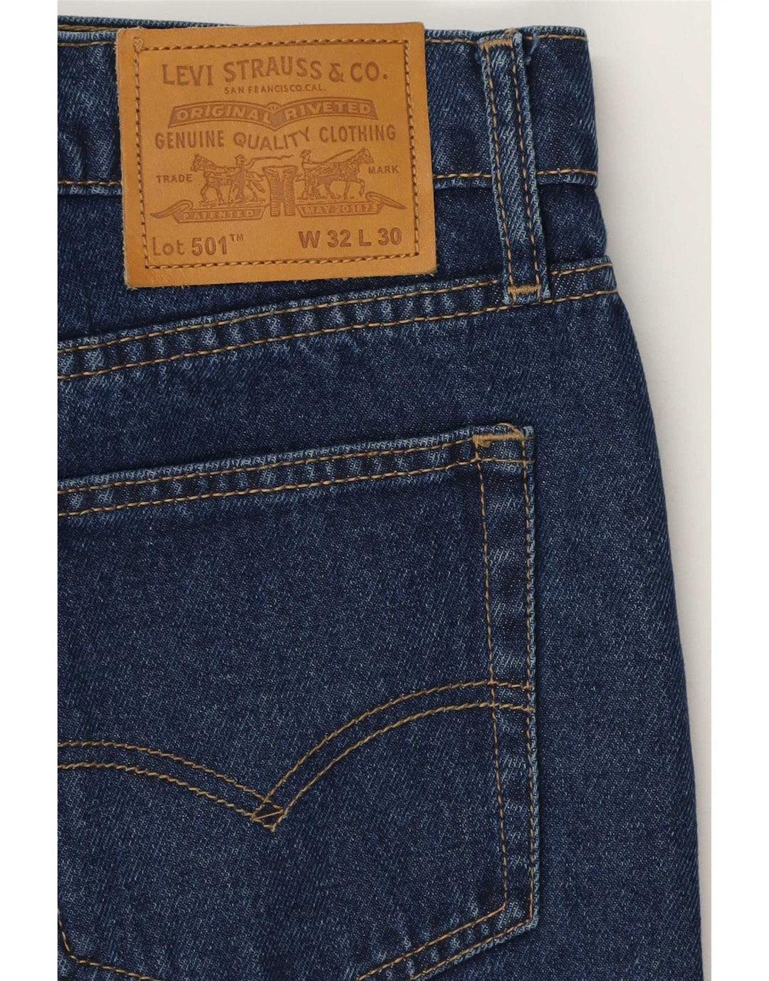 Męskie jeansy Levi's 501 Straight W32 L30 Niebieskie bawełniane