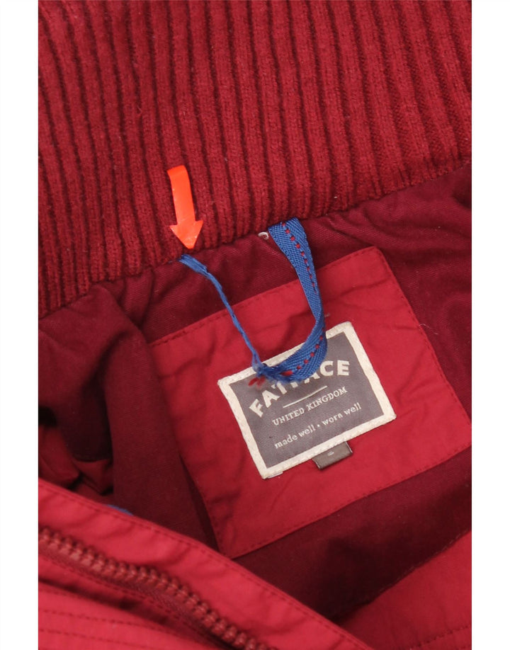 Męska kurtka wiatrówka z kapturem Fat Face UK 36 Small Red Nylon