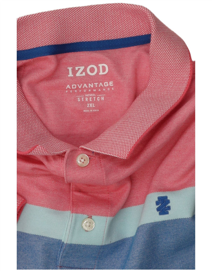 Męska koszulka polo Izod 2XL, wielobarwna, bawełniana z blokami kolorów