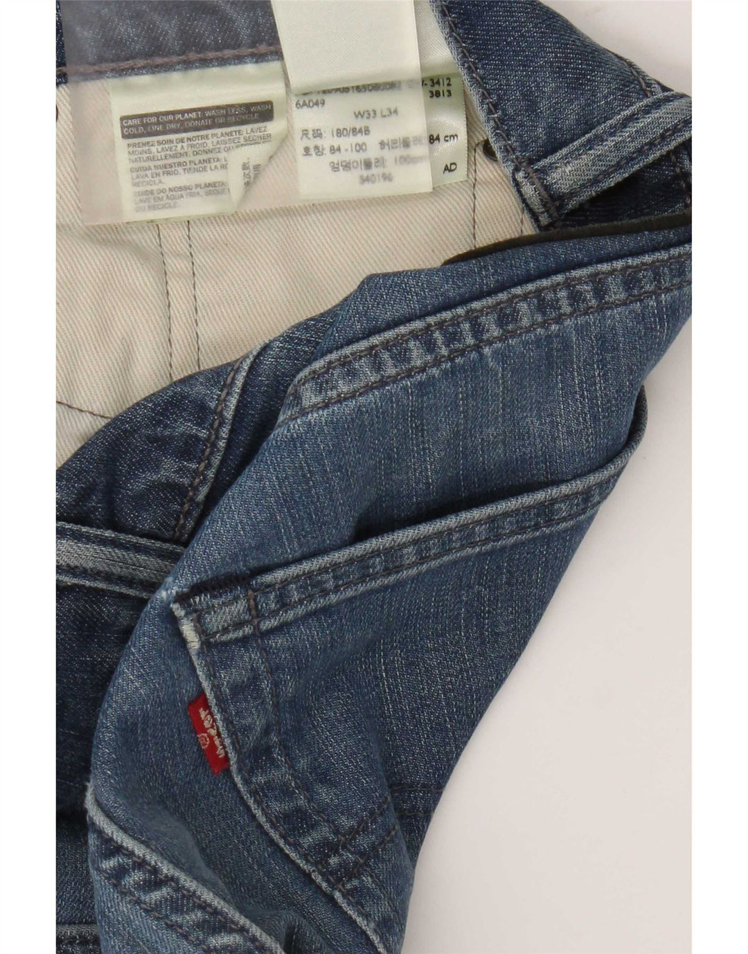 Męskie jeansy slim fit Levi's W33 L34 Niebieskie bawełniane