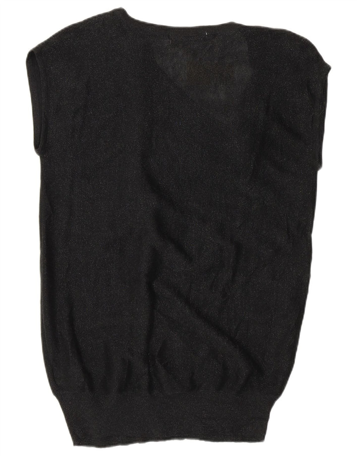 Damska bluzka bez rękawów Michael Kors Top UK 10, mała, czarna bawełna