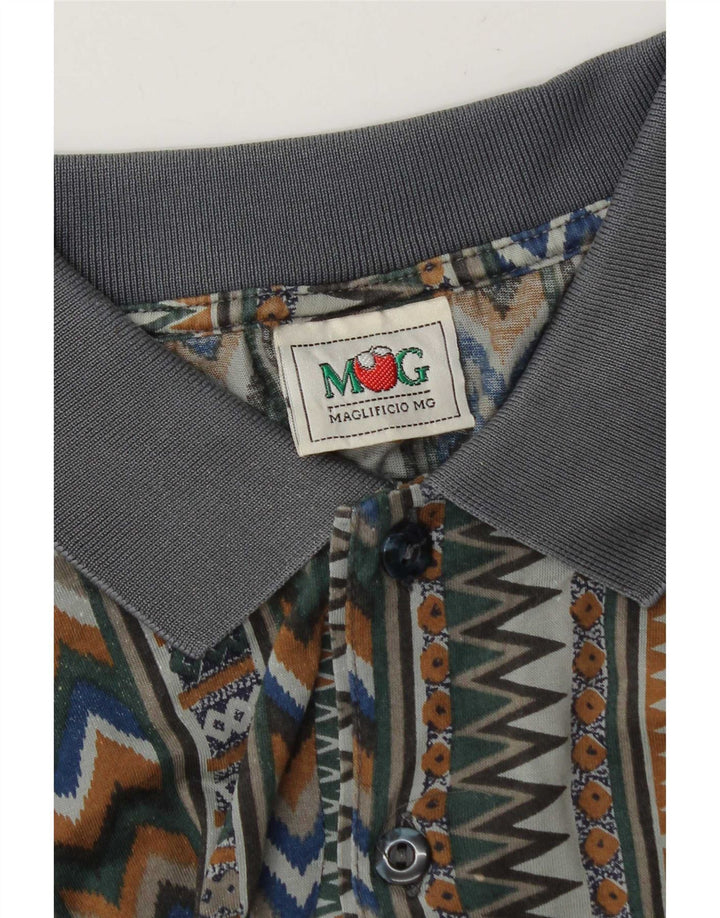 Męska koszulka polo Mango XL, wielobarwna, geometryczna
