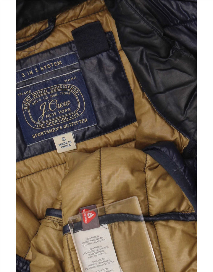 Męska wyściełana kamizelka J. Crew UK 36, mała, granatowa, nylonowa