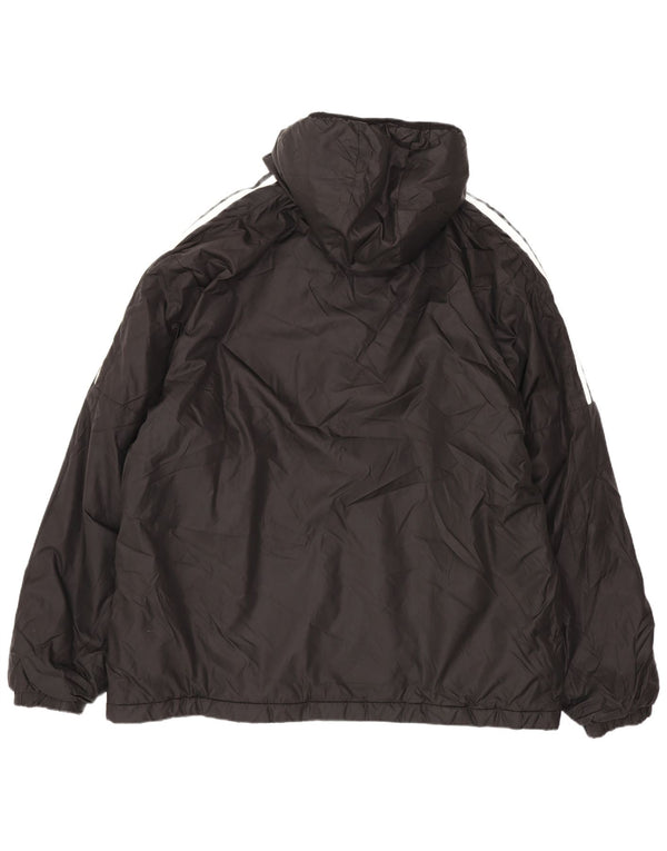 Męska wyściełana kurtka z kapturem Adidas UK 42 XL Czarny poliester