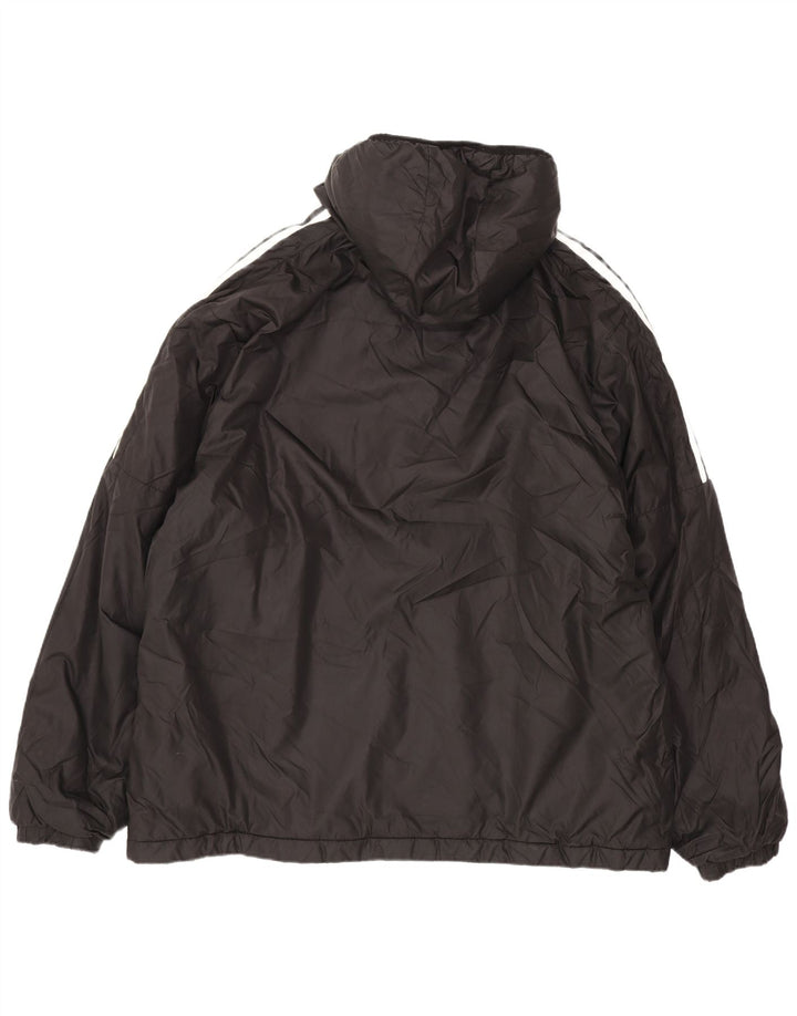Męska wyściełana kurtka z kapturem Adidas UK 42 XL Czarny poliester