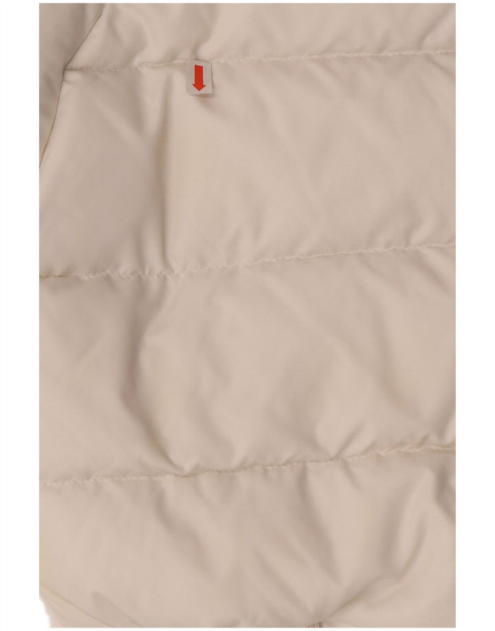 Dziewczęca ocieplana kurtka z kapturem MONCLER 5-6 lat, biały nylon