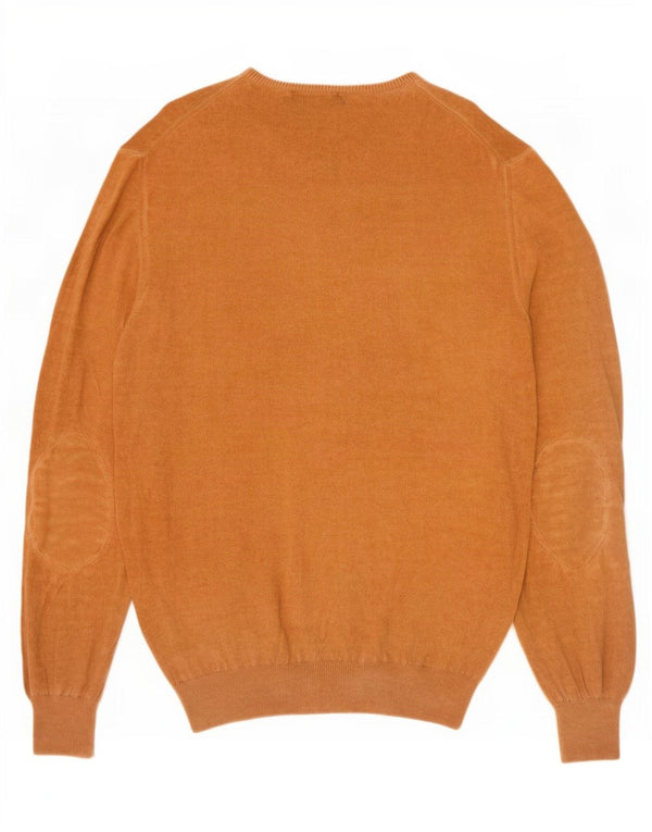 Męski sweter z okrągłym dekoltem Conte of Florence 2XL, beżowa bawełna