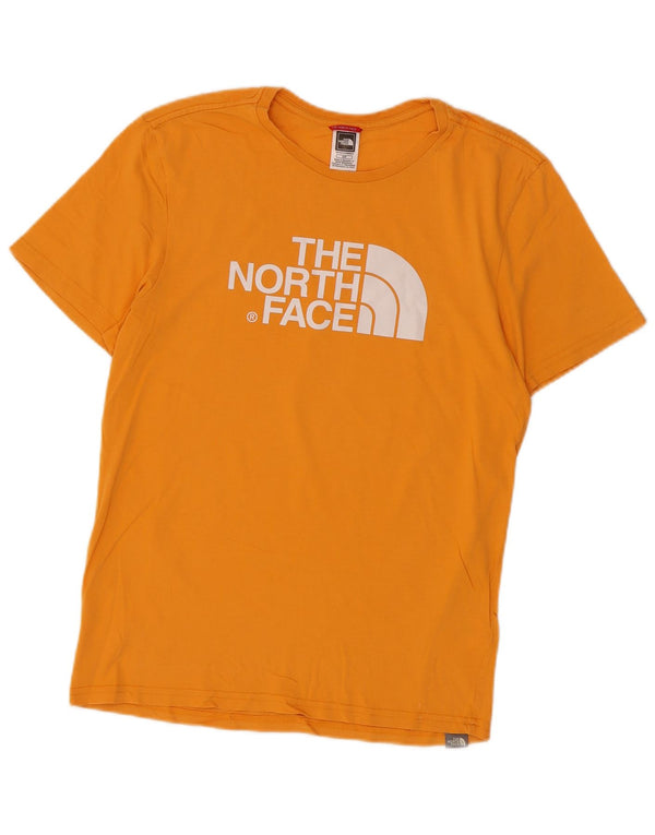 Męski T-shirt z grafiką The North Face, mały, żółty, bawełniany