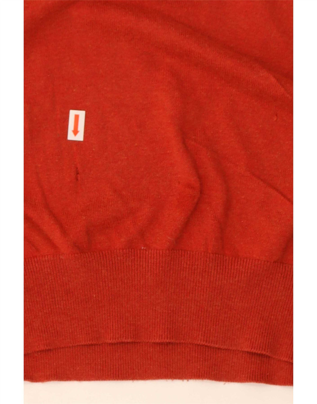 Męski sweter Massimo Dutti z dekoltem w kształcie litery V, 2XL, czerwony, bawełniany