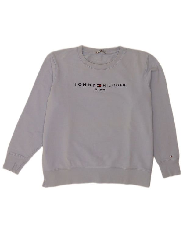 Damska bluza z grafiką Tommy Hilfiger UK 14, duża niebieska