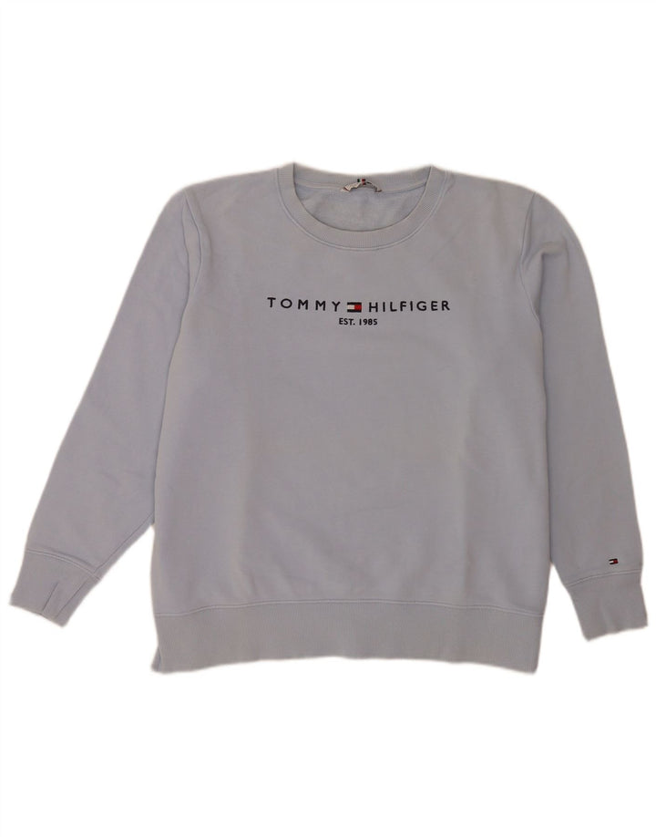 Damska bluza z grafiką Tommy Hilfiger UK 14, duża niebieska