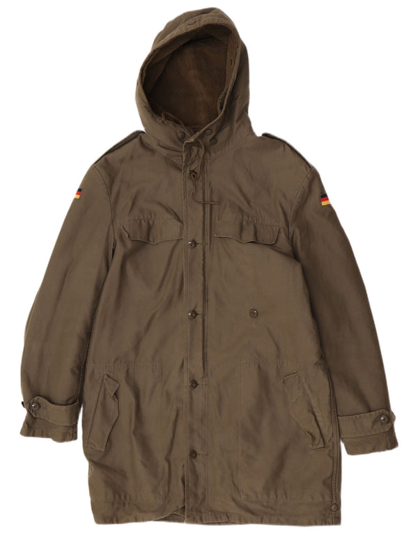 Vintage męska kurtka Sherpa Parka z kapturem UK 38 Medium Khaki