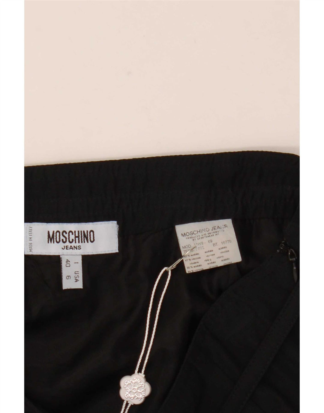 Damska spódniczka mini Moschino IT 40 Small W27 Czarny Acetat