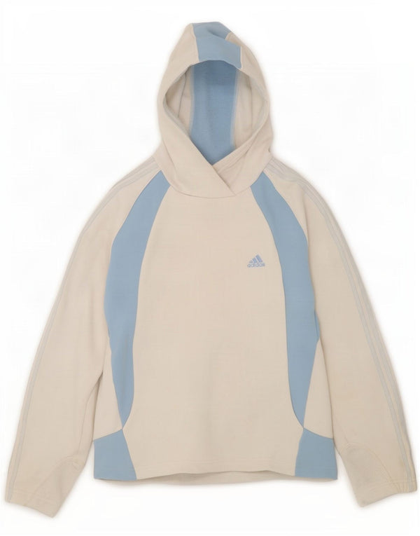 Adidas Dziewczęca Bluza Z Kapturem Climawarm 13-14 Lat Biały Kolorblok
