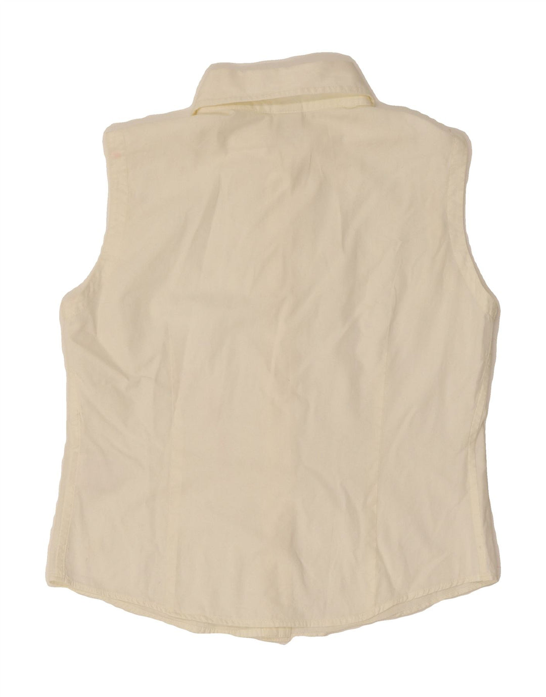 FAY Womens Sleeveless Shirt UK 10 Small Off White Cotton Vintage Fay and Second-Hand Fay from Messina Hembry 