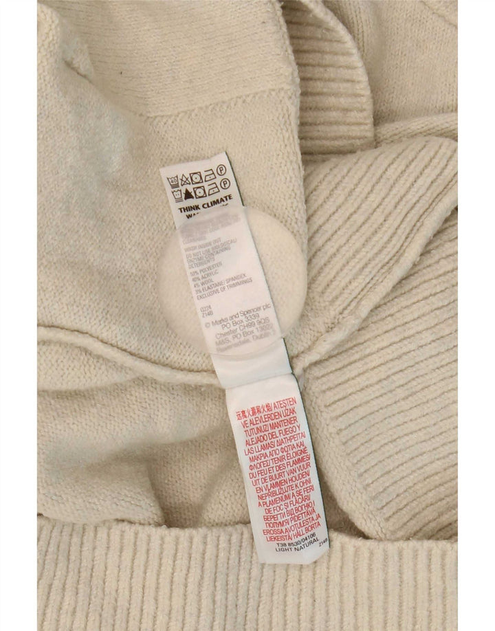 Marks & Spencer Damski sweter oversize UK 14 w kolorze średniego beżu