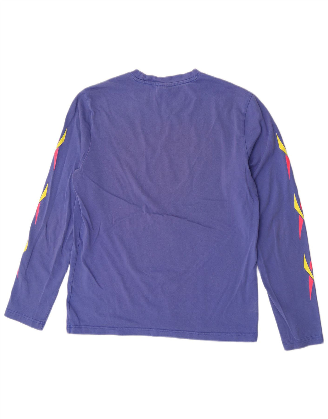Męski top graficzny Reebok z długim rękawem, średniofioletowy, bawełniany