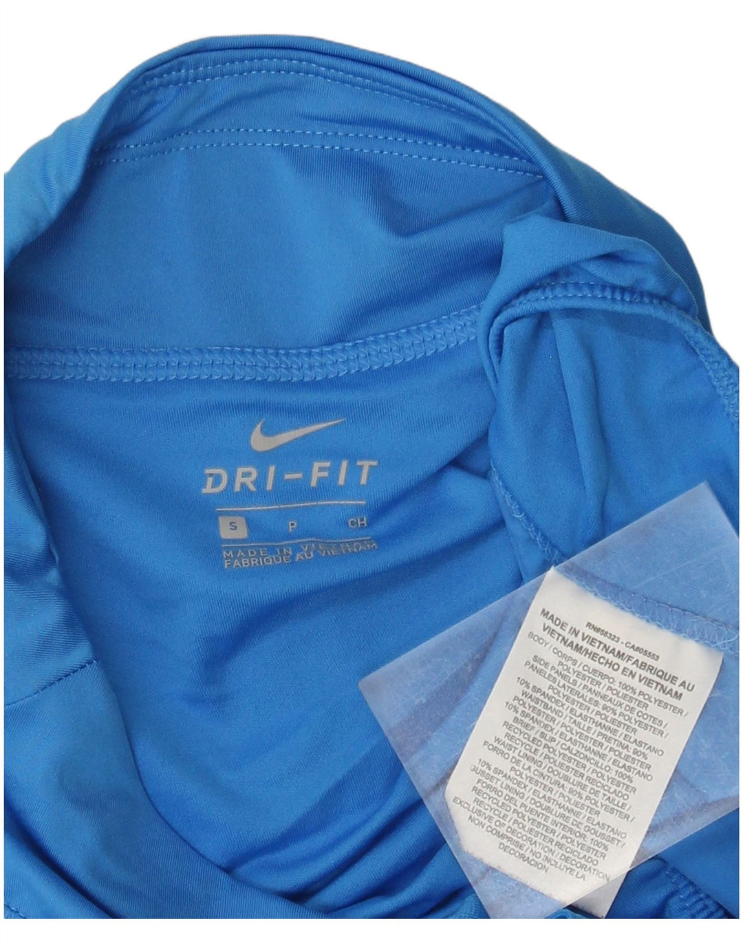 Damskie spodenki sportowe NIKE Dri Fit UK 10, małe, niebieskie, poliestrowe