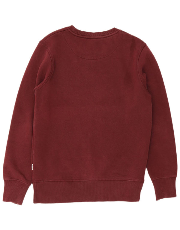 Męski sweter z grafiką Jack & Jones, mały, bordowy, bawełniany