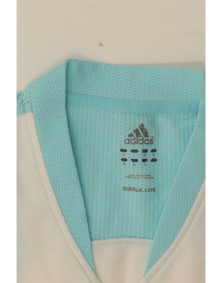 Damska kamizelka Adidas Crop Top UK 12 Medium White Colorblock
