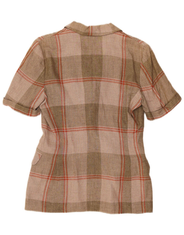 Damska marynarka z krótkim rękawem Il Marchese Coccapani UK 12 Średni brąz