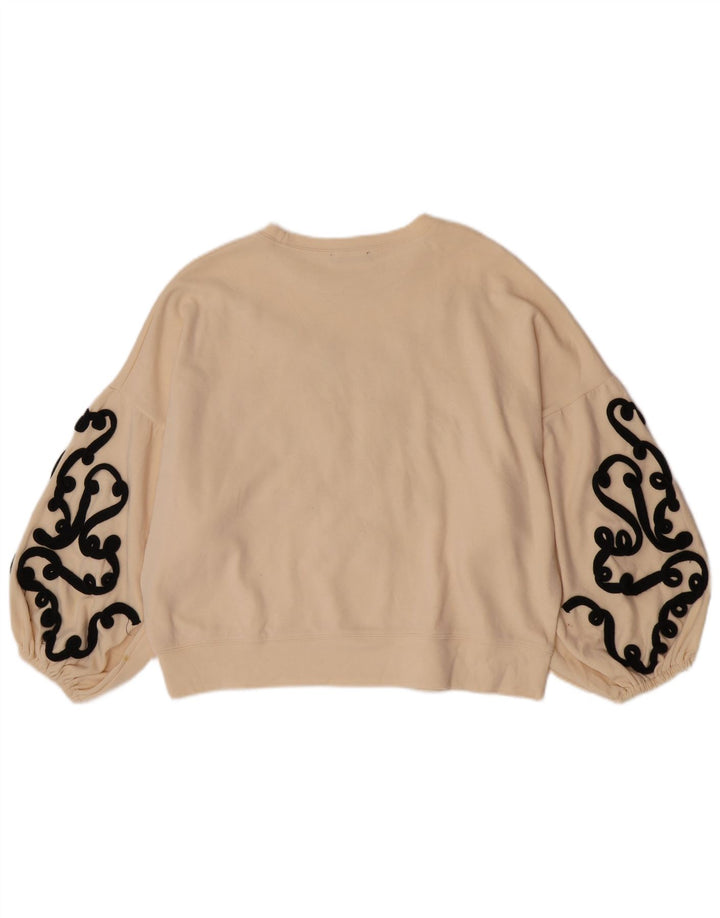 Bluza damska Zara Crop Oversize Sweter UK 10 Small Beige