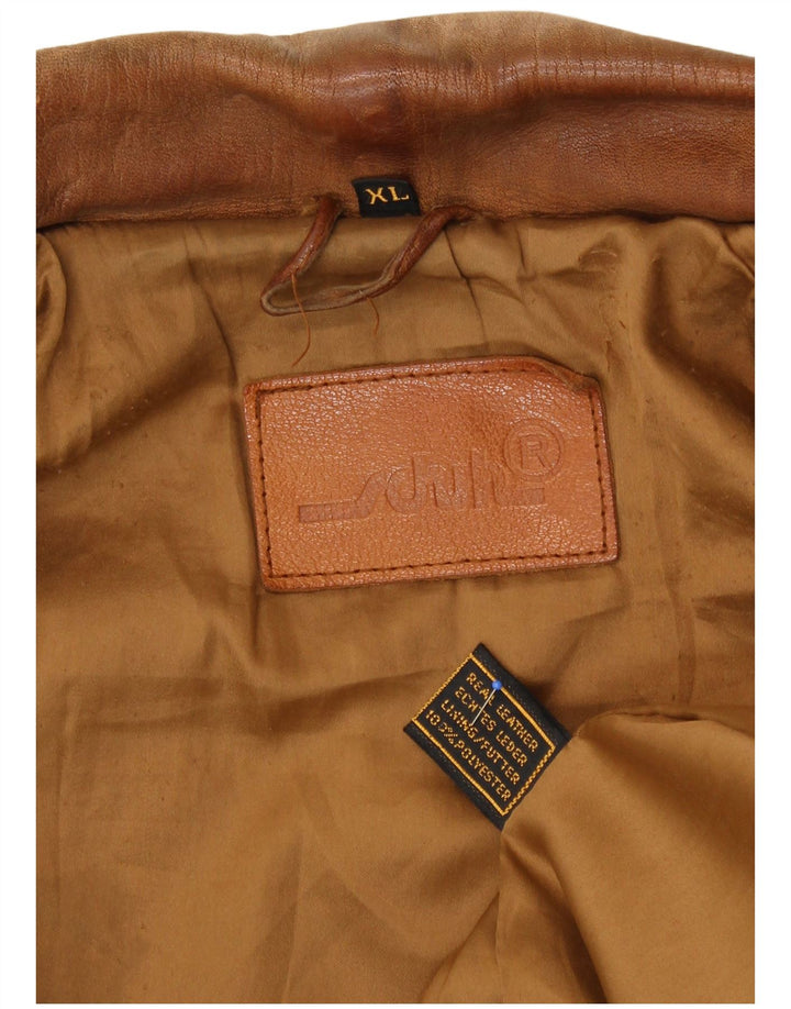 Męska kurtka skórzana Schuh UK 42 XL Brązowa skóra