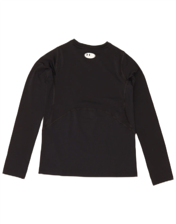 Chłopięcy top Under Armour Heat Gear z długim rękawem, 9-10 lat, średni czarny