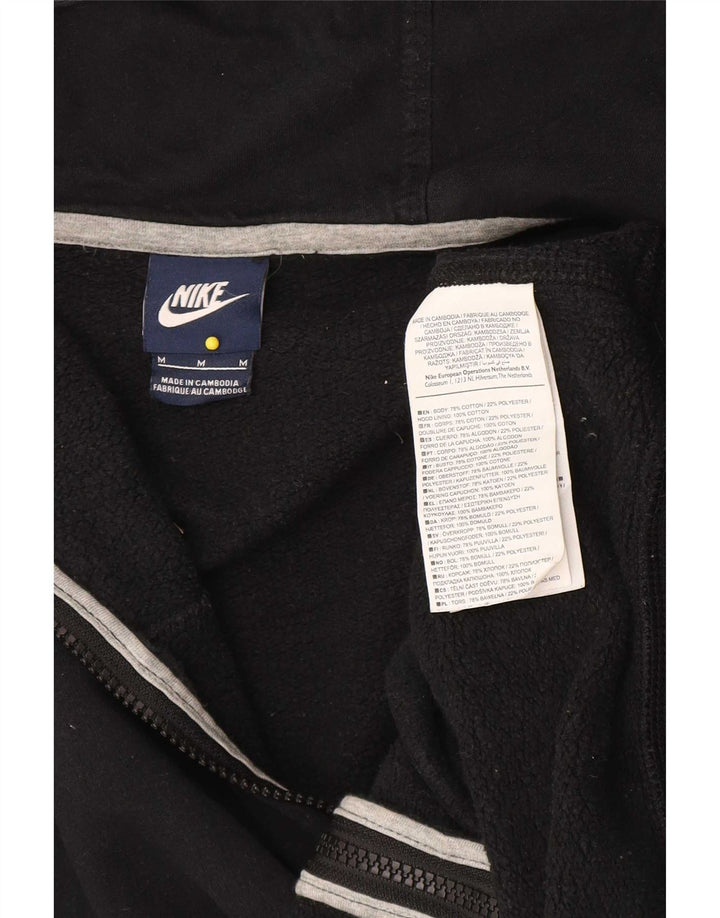 Męski sweter z kapturem i zamkiem błyskawicznym Nike, średni czarny, bawełniany
