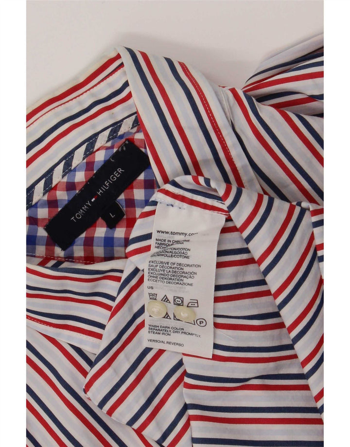 Koszula męska Tommy Hilfiger, duża, bawełniana w kolorowe paski