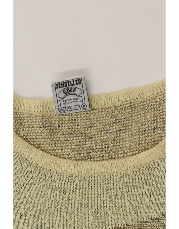 Damski sweter Freya z graficznym dekoltem w łódkę UK 14, średni żółty