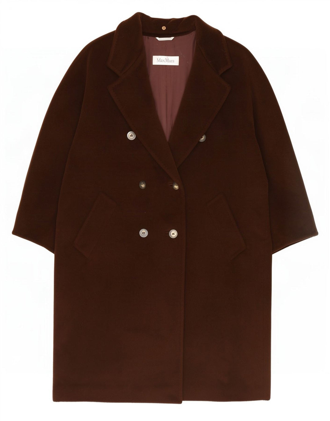 Max Mara Damski płaszcz oversize z podwójnymi piersiami UK 14, duży brązowy