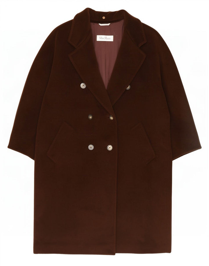 Max Mara Damski płaszcz oversize z podwójnymi piersiami UK 14, duży brązowy