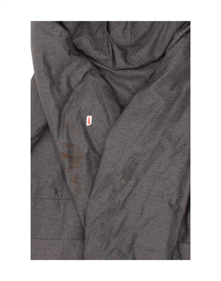 NIKE Womens Hooded Rain Jacket US 12/14 Large Grey Nylon Vintage Nike and Second-Hand Nike from Messina Hembry 