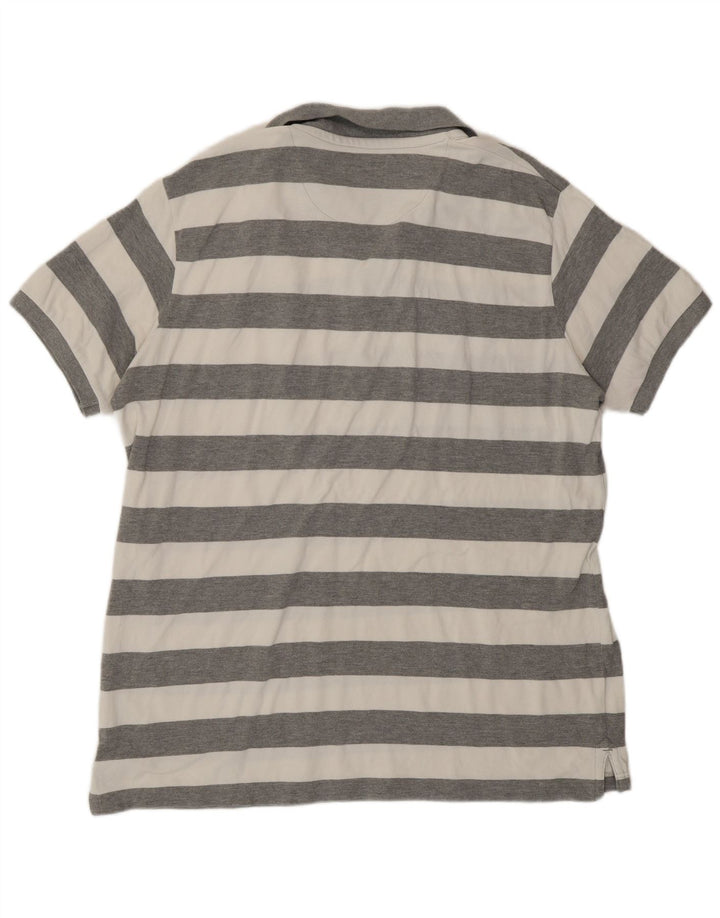 Męska koszulka polo Woolrich 2XL, szara, bawełniana w paski