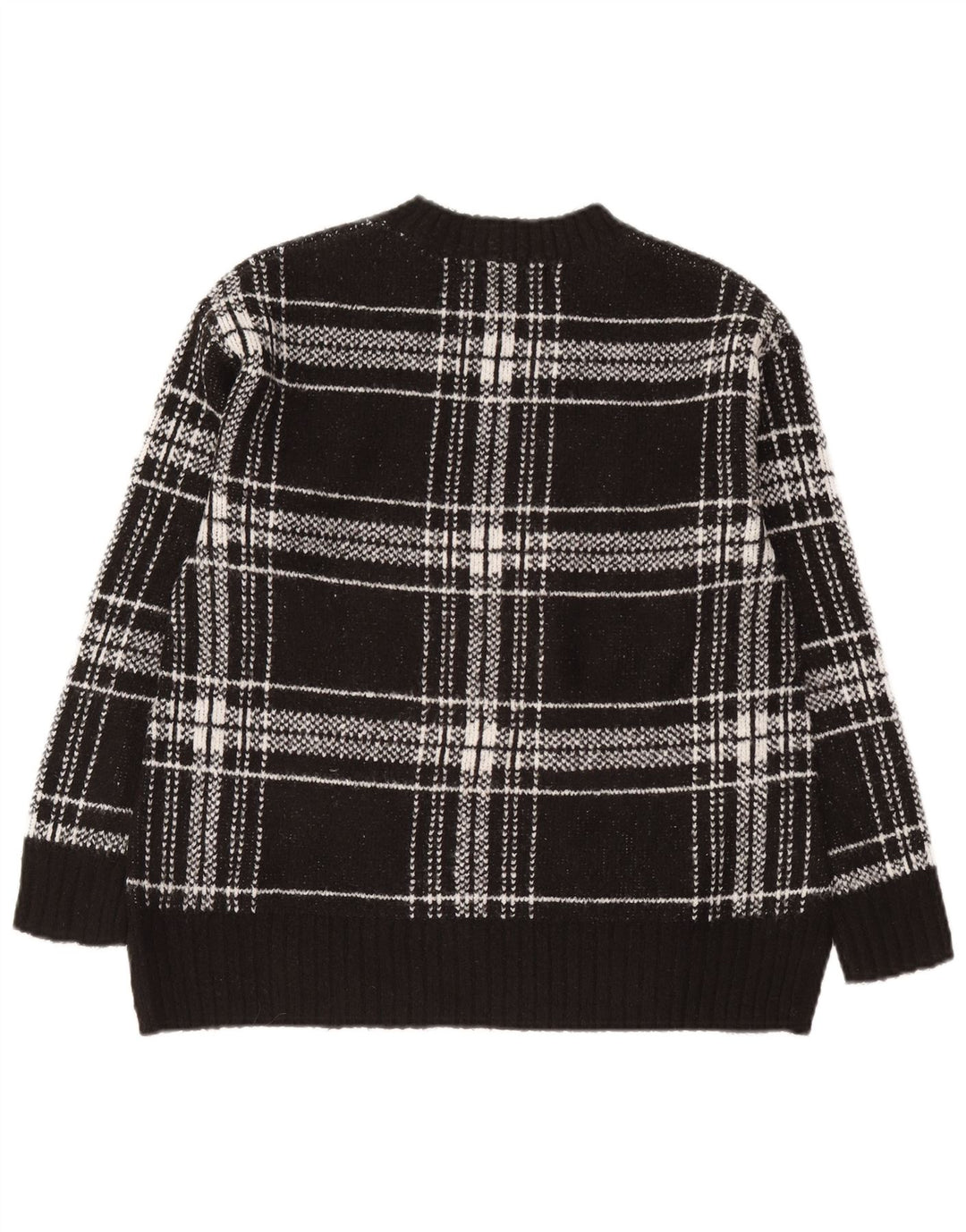 Marks & Spencer Damski sweter z okrągłym dekoltem, UK 10, mała czarna kratka