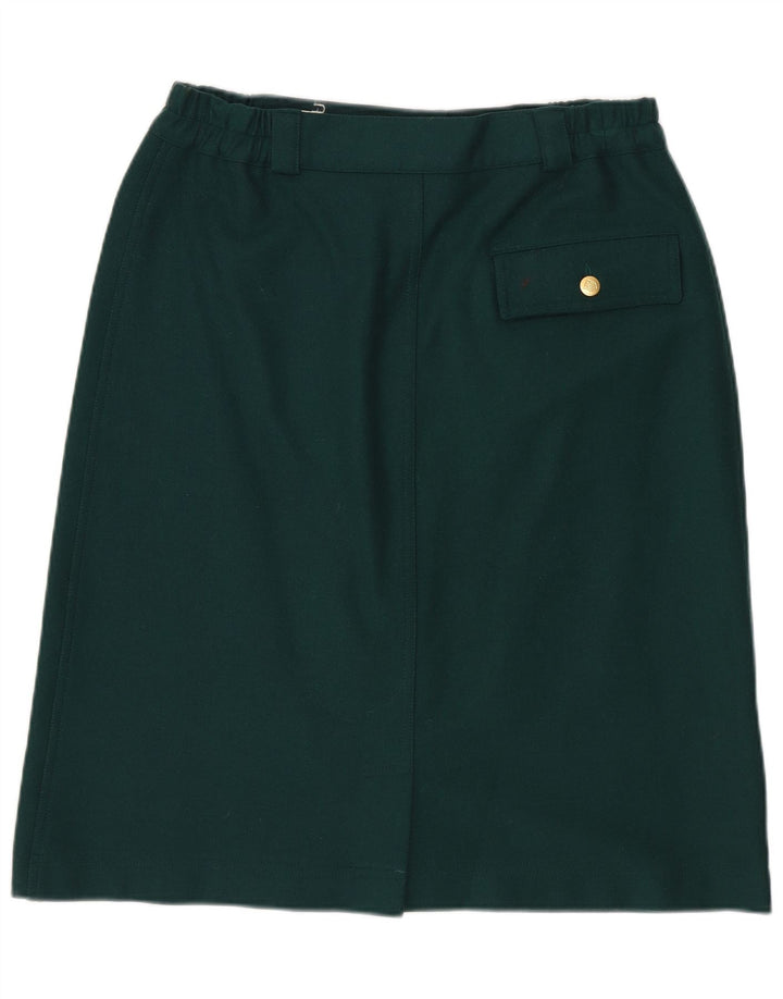 Damska spódnica cargo w stylu vintage IT 44 Medium W30 Zielona wełna