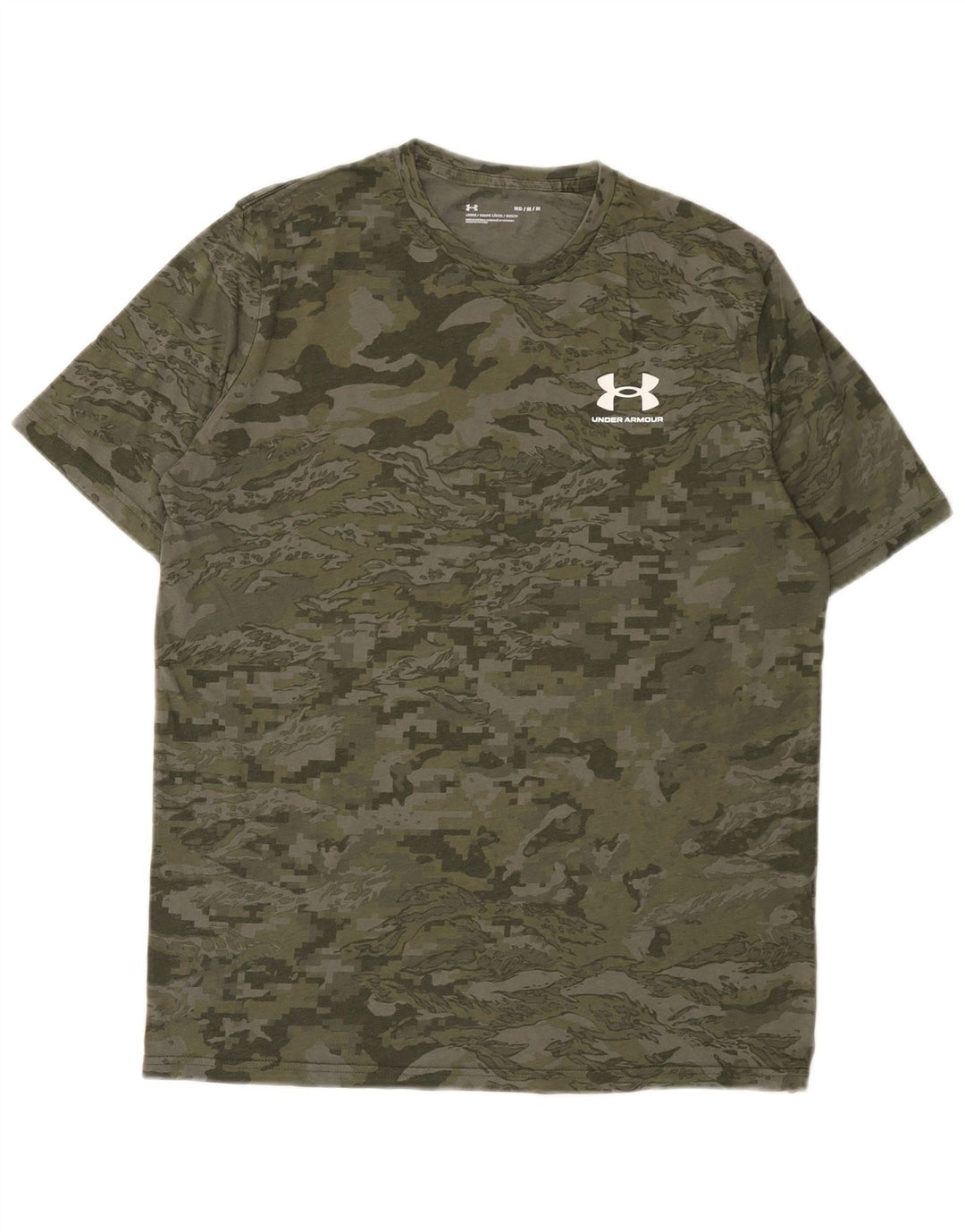 Męski t-shirt Under Armour w średnim zielonym kamuflażu