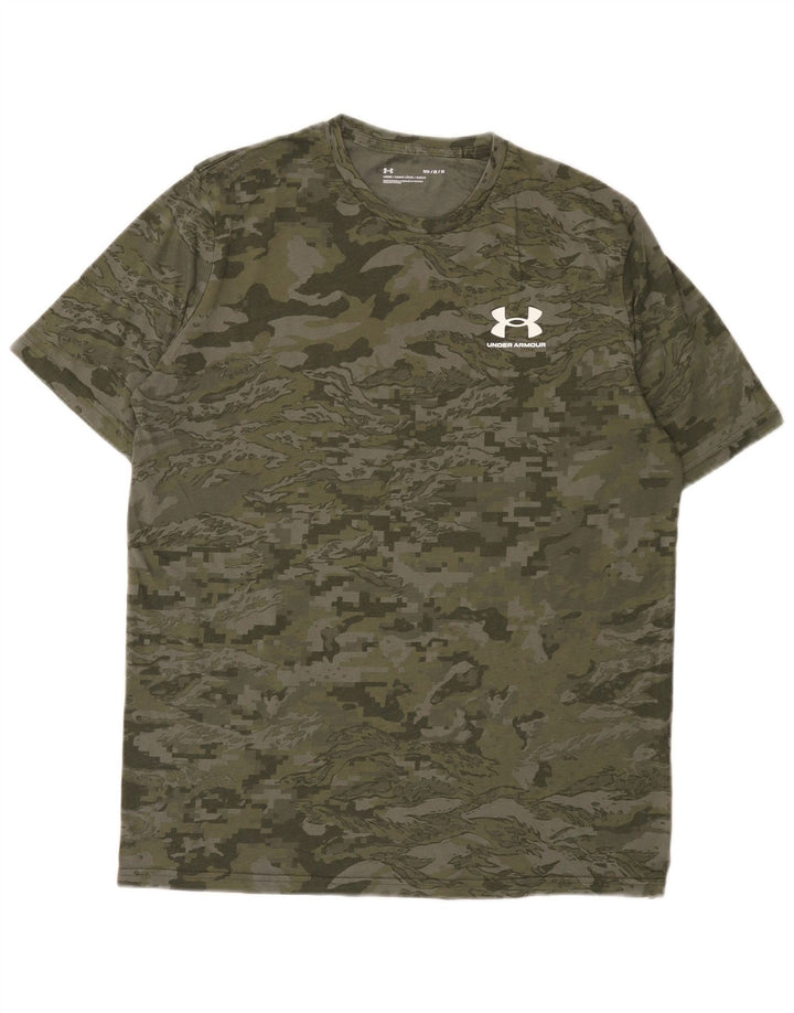 Męski t-shirt Under Armour w średnim zielonym kamuflażu