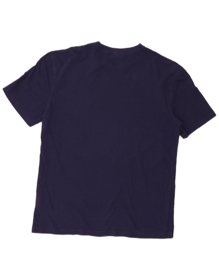 Męski T-shirt Fila z grafiką, duży, granatowy, bawełniany