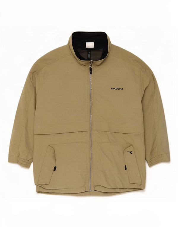 Męska kurtka przeciwdeszczowa Diadora UK 40, duża, khaki, poliamid
