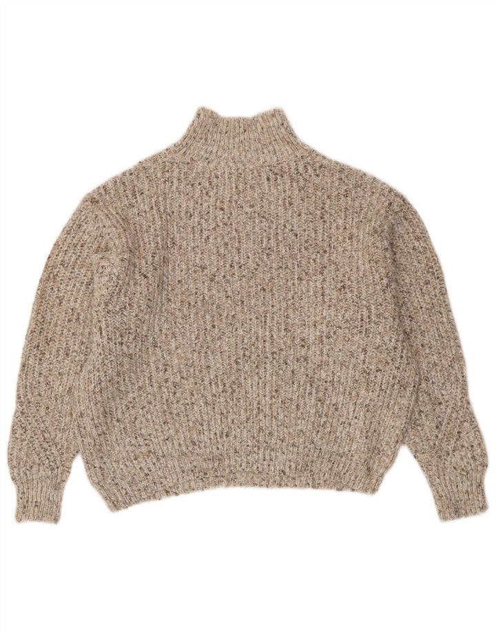 Marks & Spencer Damski sweter z golfem, UK 14, średni beż