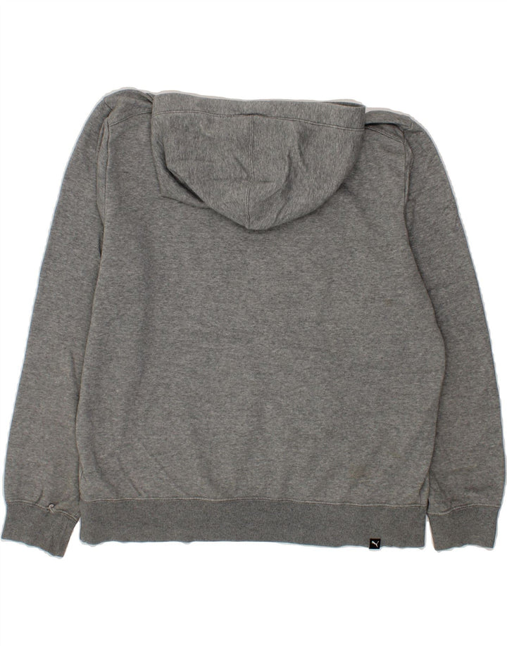 PUMA Mens Graphic Hoodie Jumper Large Grey Cotton Vintage Puma and Second-Hand Puma from Messina Hembry 