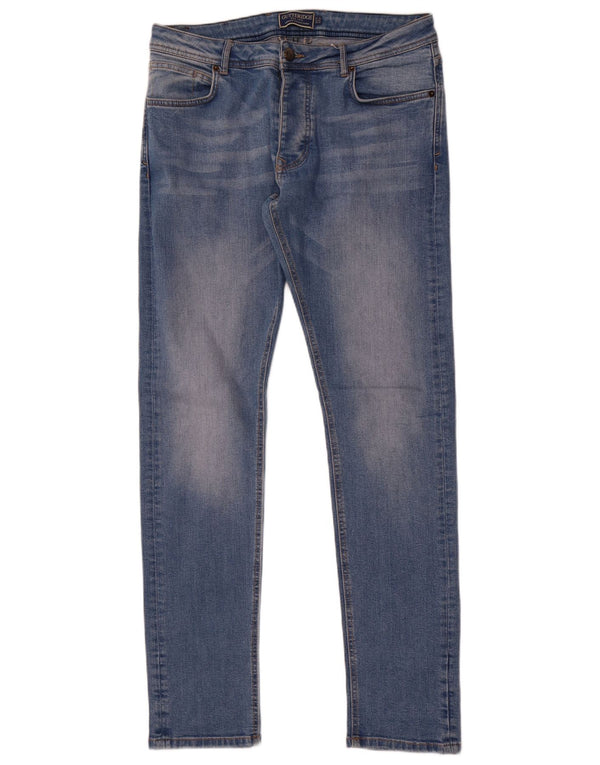 Męskie jeansy obcisłe Gutteridge IT 50 Large W32 L34 Niebieskie bawełniane