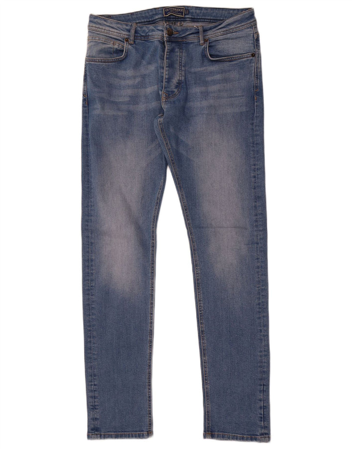 Męskie jeansy obcisłe Gutteridge IT 50 Large W32 L34 Niebieskie bawełniane